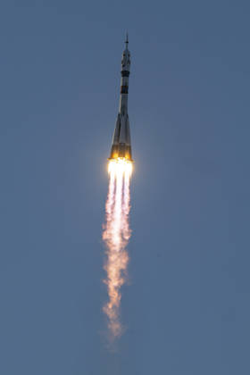 October 8, 2026, Baikonur, Kazakhstan: Baikonur, Kazakhstan. 14 July, 2026. A Soyuz rocket lifts off from the Baikonur Cosmodrome carrying NASA astronaut Anil Menon and Roscosmos cosmonauts Pyotr Dubrov and Anna Kikina to the International Space Station, July 14, 2026 in Baikonur, Kazakhstan. The crew docked to the station the same day. Baikonur Kazakhstan - ZUMAp138 20261008_zaa_p138_077 Copyright: xBillxIngalls Nasax
