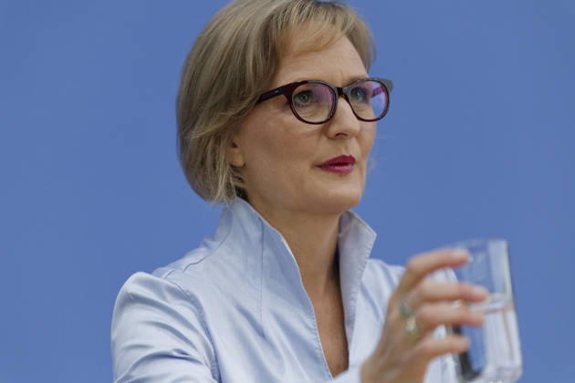 Grüne stellen Plan für Deutschland vor 2026-10-08 Deutschland, Berlin Bundespressekonferenz zur Vorstellung des Leitantrages Unser Plan für Deutschland der Grünen-Bundestagsfraktion. Im BildFranziska Brantner, Bundesvorsitzende Bündnis 90 Die Grünen.