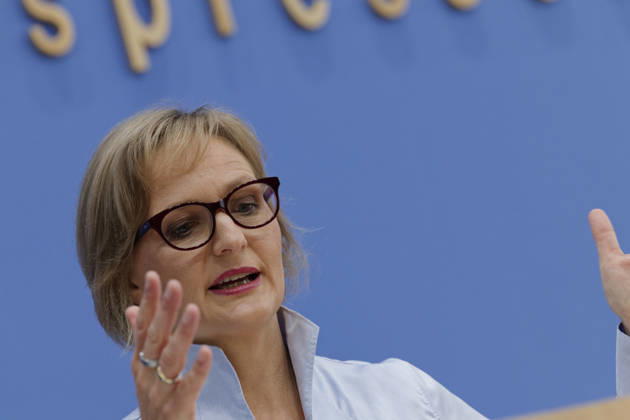 Grüne stellen Plan für Deutschland vor 2026-10-08 Deutschland, Berlin Bundespressekonferenz zur Vorstellung des Leitantrages Unser Plan für Deutschland der Grünen-Bundestagsfraktion. Im BildFranziska Brantner, Bundesvorsitzende Bündnis 90 Die Grünen.