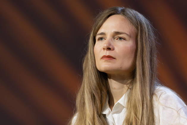 Buchmesse Frankfurt 2026 Valeria Gordeev erhält den aspekte Literaturpreis 2026 für ihr Buch Die Zikade entschlüft ihrer goldglänzenden Hülle ., Frankfurt am Main Hessen Deutschland Messegelände