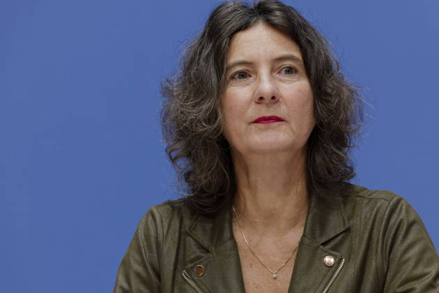 Normenkontrollrat zum Bürokratieabbau 2026-10-08 Deutschland, Berlin Bundespressekonferenz: Jahresbericht des Nationalen Normenkontrollrats (NKR) zum Bürokratieabbau. Im Bild Prof. Dr. Sabine Kuhlmann, Stellv. Vorsitzende des Nationlen Normenkontrollrats.