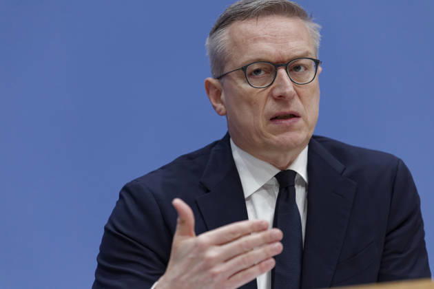 Normenkontrollrat zum Bürokratieabbau 2026-10-08 Deutschland, Berlin Bundespressekonferenz: Jahresbericht des Nationalen Normenkontrollrats (NKR) zum Bürokratieabbau. Im Bild Dr. Karsten Wildberger (CDU), Bundesminister für Digitalisierung und Staatsmodernisierung.