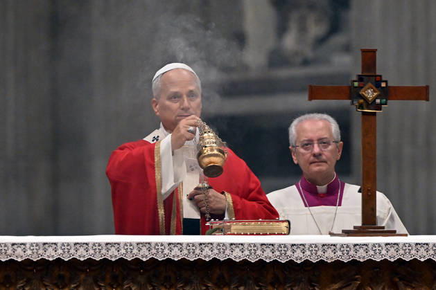 IPA89439190 - Italy, Rome, Vatican, October 8, 2026: Pope Leo XIV celebrates Holy Mass for the start of the academic year at the Pontifical Universities in St. Peter s Basilica in the Vatican. Photo by ALESSIA GIULIANI Catholic Press Photo Copyright: xx xAlessiaxGiuliani Catholipressphox IPA89439190