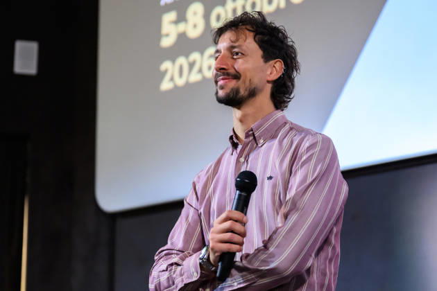 October 8, 2026, Lucca, Lucca, Italy: Director and producer Luca Severi presents his film I racconti del mare to the public at the closing of the Cinema d Essai series of meetings, Lucca, 08 10 2026 Lucca Italy - ZUMAa289 20261008_zia_a289_091 Copyright: xStefanoxDallexLuchex xAgfx