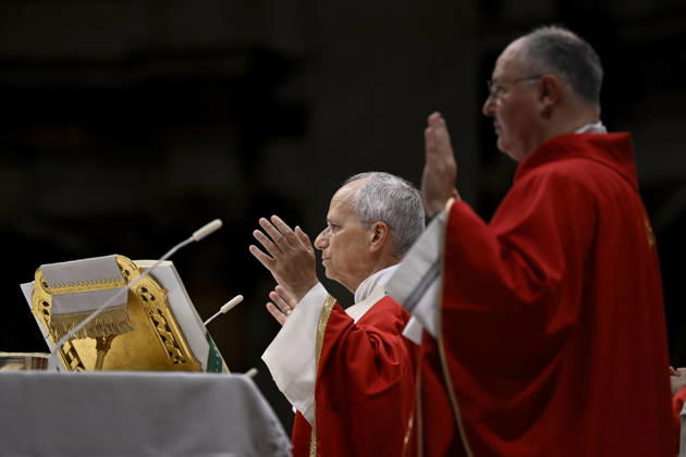 IPA89439417 - Italy, Rome, Vatican, October 8, 2026: Pope Leo XIV presides over Holy Mass for the inauguration of the academic year at the pontifical universities in St. Peter s Basilica in the Vatican. Photo by VATICAN MEDIA Catholic Press Photo Copyright: xVATICANxMEDIA xCatholicxPressxPhotox xx IPA89439417
