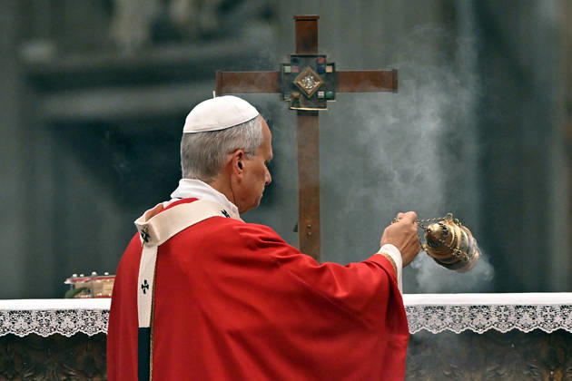 ROME - VATICAN - POPE - 2026 10 8 Italy, Rome, Vatican, 2026 10 8 Pope Leo XIV celebrates Holy Mass for the academic year at the Pontifical Universities in St Peter s Basilica in the Vatican . EDITORIAL USE ONLY - NO BOOKS Copyright: xx