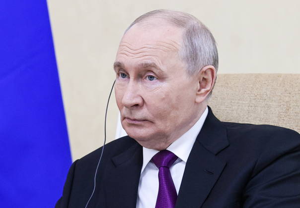 TURKMENISTAN, BALKAN PROVINCE - OCTOBER 8, 2026: Vladimir Putin, President of Russia, attends a bilateral meeting with his counterpart Masoud Pezeshkian of Iran in Turkmenbasy Turkmenistan - ZUMAt113 20261008_zaa_t113_736 Copyright: xVladimirxSmirnovx