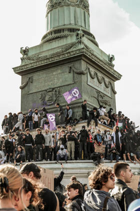 On Thursday, October 8, 2026, the Place de la Bastille in Paris was the focal point of a major high school student demonstration, part of a nationwide movement of anger affecting many schools. This Thursday, October 8, 2026, the Place de la Bastille in Paris was the focal point of a major high school student demonstration, part of a national movement of anger affecting many educational institutions 460318 2026 10 08 Paris France Copyright: xLenain-VieiraxElisax xSTARFACEx STAR_460318_009