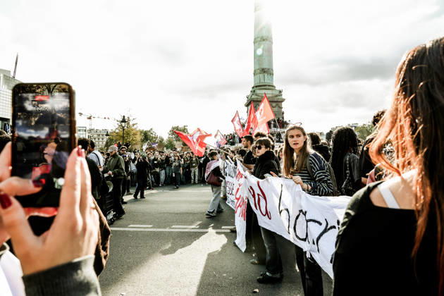 On Thursday, October 8, 2026, the Place de la Bastille in Paris was the focal point of a major high school student demonstration, part of a nationwide movement of anger affecting many schools. This Thursday, October 8, 2026, the Place de la Bastille in Paris was the focal point of a major high school student demonstration, part of a national movement of anger affecting many educational institutions 460318 2026 10 08 Paris France Copyright: xLenain-VieiraxElisax xSTARFACEx STAR_460318_019