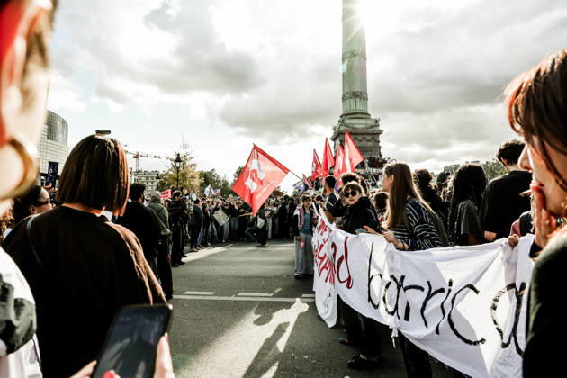 On Thursday, October 8, 2026, the Place de la Bastille in Paris was the focal point of a major high school student demonstration, part of a nationwide movement of anger affecting many schools. This Thursday, October 8, 2026, the Place de la Bastille in Paris was the focal point of a major high school student demonstration, part of a national movement of anger affecting many educational institutions 460318 2026 10 08 Paris France Copyright: xLenain-VieiraxElisax xSTARFACEx STAR_460318_020