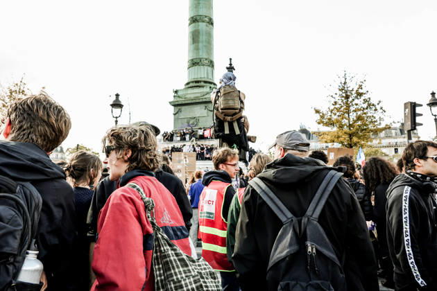 On Thursday, October 8, 2026, the Place de la Bastille in Paris was the focal point of a major high school student demonstration, part of a nationwide movement of anger affecting many schools. This Thursday, October 8, 2026, the Place de la Bastille in Paris was the focal point of a major high school student demonstration, part of a national movement of anger affecting many educational institutions 460318 2026 10 08 Paris France Copyright: xLenain-VieiraxElisax xSTARFACEx STAR_460318_023
