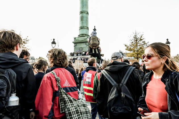 On Thursday, October 8, 2026, the Place de la Bastille in Paris was the focal point of a major high school student demonstration, part of a nationwide movement of anger affecting many schools. This Thursday, October 8, 2026, the Place de la Bastille in Paris was the focal point of a major high school student demonstration, part of a national movement of anger affecting many educational institutions 460318 2026 10 08 Paris France Copyright: xLenain-VieiraxElisax xSTARFACEx STAR_460318_024