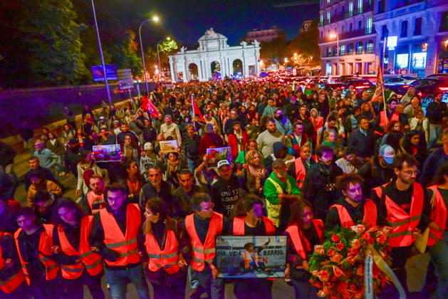 October 8, 2026, Madrid, Madrid, SPAIN: March in memory of Maricarmen, who died after being evicted from her home and became a symbol of the struggle for housing rights and against real-estate speculation. Madrid SPAIN - ZUMAz108 20261008_znp_z108_009 Copyright: xRichardxZubelzux