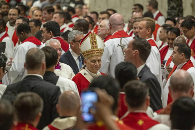 IPA89441169 - Italy, Rome, Vatican, October 8, 2026: Pope Leo XIV presides over Holy Mass for the inauguration of the academic year at the pontifical universities in St. Peter s Basilica in the Vatican. Photo by VATICAN MEDIA Catholic Press Photo Copyright: xVATICANxMEDIA xCatholicxPressxPhotox xx IPA89441169