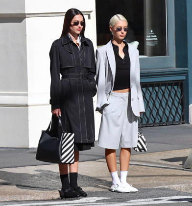 Amelia Halmin and Iris Law during DKNY Photoshoot in New York Top models Amelia Halmin and Iris Law are doing a photoshoot for DKNY in New York, NY on October 8, 2026. Photo by Dylan Travis ABACAPRESS.COM New York NY Copyright: xDylanxTravis ABACAx