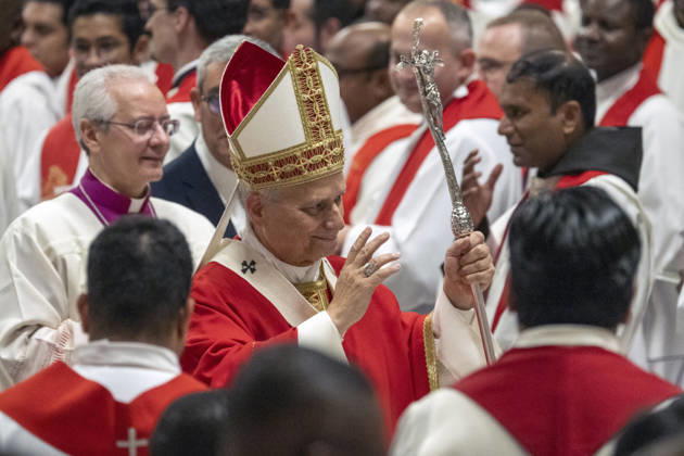 IPA89441156 - Italy, Rome, Vatican, October 8, 2026: Pope Leo XIV presides over Holy Mass for the inauguration of the academic year at the pontifical universities in St. Peter s Basilica in the Vatican. Photo by VATICAN MEDIA Catholic Press Photo Copyright: xVATICANxMEDIA xCatholicxPressxPhotox xx IPA89441156