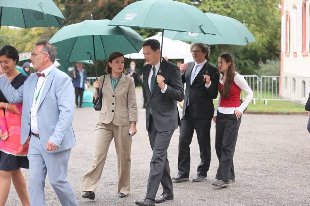 Georg Friedrich Prinz von Preußen, Philipp Haug beim Jubiläum der Mentor-Stiftung auf der Insel Mainau. Mainau, 08.10.2026 Copyright: xAgenturxMatthiasxWehnertx xM.xGränzdörferx