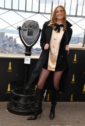NEW YORK, NY- OCTOBER 8: Allegra Edwards at the Empire State Building to Celebrate the Premiere of CBS New Series, Eternally Yours on October 8, 2026 in New York City. Copyright: xmpi099 MediaPunchx