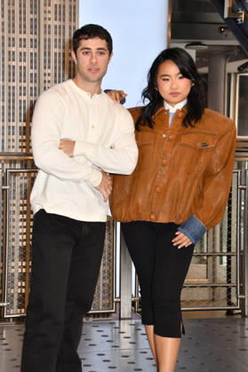 NEW YORK, NY- OCTOBER 8: Jaren Lewison and Helen J. Shen at the Empire State Building to Celebrate the Premiere of CBS New Series, Eternally Yours on October 8, 2026 in New York City. Copyright: xmpi099 MediaPunchx