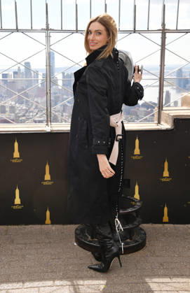 NEW YORK, NY- OCTOBER 8: Allegra Edwards at the Empire State Building to Celebrate the Premiere of CBS New Series, Eternally Yours on October 8, 2026 in New York City. Copyright: xmpi099 MediaPunchx