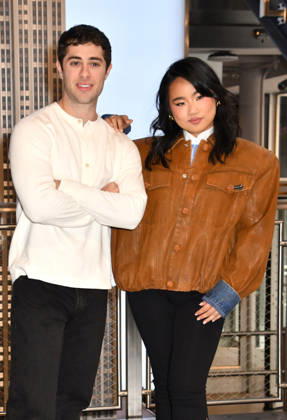 NEW YORK, NY- OCTOBER 8: Jaren Lewison and Helen J. Shen at the Empire State Building to Celebrate the Premiere of CBS New Series, Eternally Yours on October 8, 2026 in New York City. Credit: AdMedia New York City USA - ZUMAa123 20261008_zaa_a123_084 Copyright: xJohnxFyckex