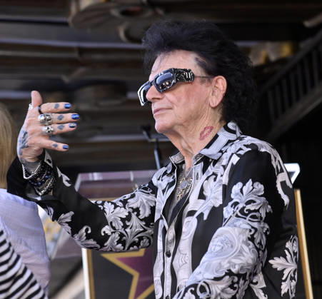 Russell Hitchcock of the rock duo Air Supply gestures during an unveiling ceremony honoring them with the 2,859th star on the Hollywood Walk of Fame in Los Angeles on Thursday October 8, 2026.  LAP2026100822 JIMxRUYMEN
