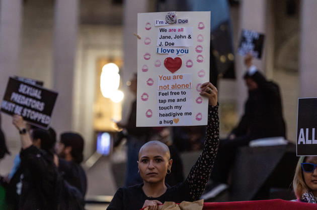 October 8, 2026, New York, New York, USA: Hundreds of sexual assualt survivors and aliies came together in solidarity with Jane Doe in the wake of the Cornell 7 case. Speakers from womens rights groups Women s March, Me Too, Feminist Generation and Feminist took the stage to speak on the culture of sexual violence in the US. New York USA - ZUMAh214 20261008_znp_h214_004 Copyright: xSDxHerzogx