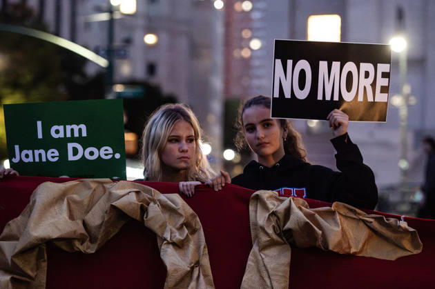 October 8, 2026, New York, New York, USA: Hundreds of sexual assualt survivors and aliies came together in solidarity with Jane Doe in the wake of the Cornell 7 case. Speakers from womens rights groups Women s March, Me Too, Feminist Generation and Feminist took the stage to speak on the culture of sexual violence in the US. New York USA - ZUMAh214 20261008_znp_h214_008 Copyright: xSDxHerzogx