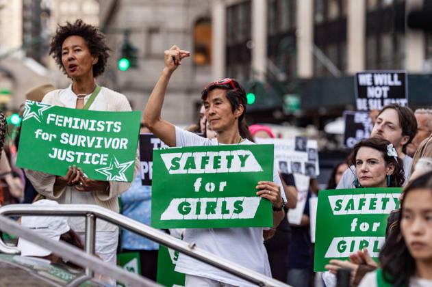 October 8, 2026, New York, New York, USA: Hundreds of sexual assualt survivors and aliies came together in solidarity with Jane Doe in the wake of the Cornell 7 case. Speakers from womens rights groups Women s March, Me Too, Feminist Generation and Feminist took the stage to speak on the culture of sexual violence in the US. New York USA - ZUMAh214 20261008_znp_h214_012 Copyright: xSDxHerzogx