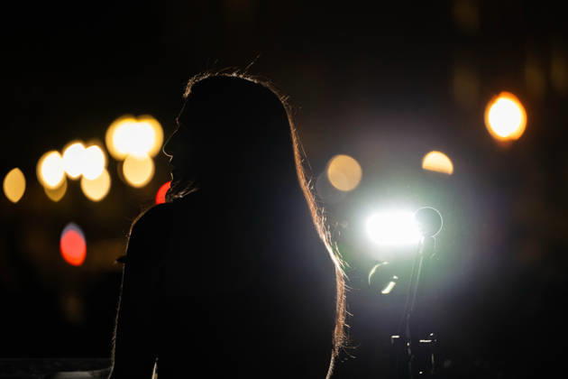 October 8, 2026, Washington, District Of Columbia, United States: A demonstrator speaks during a protest against sexual violence near the Washington Monument in Washington. Demonstrations are being held across the country in solidarity with a former Cornell University student identified as Jane Doe and survivors of sexual violence. Washington United States  - ZUMAk206 20261008_znp_k206_032 Copyright: xMattxKaminskyx