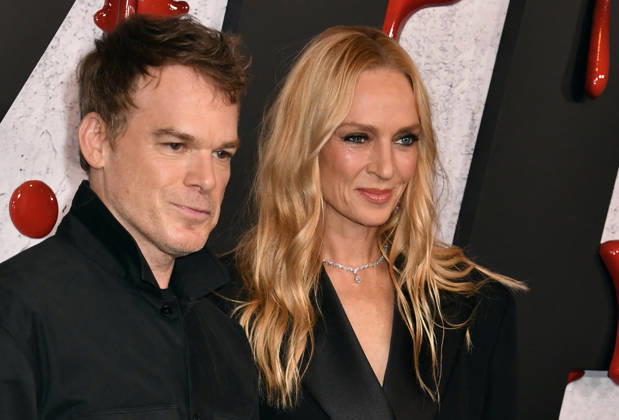 NEW YORK, NY - OCTOBER 8: Michael C. Hall and Uma Thurman at Dexter 20th Anniversary Celebration & Dexter: Resurrection Season 2 premiere at Chelsea Industrial on October 8, 2026 in New York City. Copyright: xmpi099 MediaPunchx