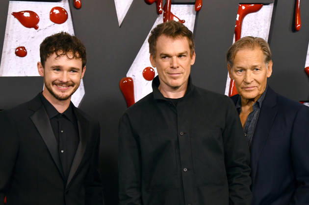 NEW YORK, NY - OCTOBER 8: Jack Alcott, Michawel C. Hall and James Remar at Dexter 20th Anniversary Celebration & Dexter: Resurrection Season 2 premiere at Chelsea Industrial on October 8, 2026 in New York City. Copyright: xmpi099 MediaPunchx