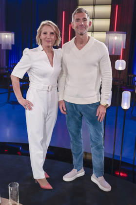 Susan Link und Micky Beisenherz bei der Aufzeichnung der WDR-Talkshow Kölner Treff im WDR Studio BS 3. Köln, 08.10.2026