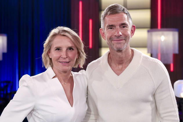 Susan Link und Micky Beisenherz bei der Aufzeichnung der WDR-Talkshow Kölner Treff im WDR Studio BS 3. Köln, 08.10.2026