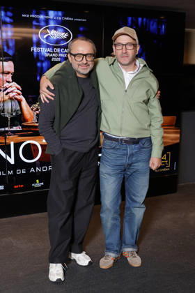 Exclusive - Minotaure Premiere - Paris Exclusive - Andrei Zviaguintsev and Evgueni Galperine attend the photocall for the premiere of The Minotaure held at the UGC Les Halles Cinema in Paris, France on October 8, 2026. Photo by David Boyer ABACAPRESS.COM Paris France Copyright: xBoyerxDavid ABACAx