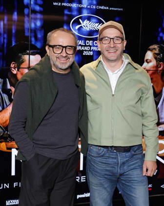 Exclusive - Minotaure Premiere - Paris Exclusive - Andrei Zviaguintsev and Evgueni Galperine attend the photocall for the premiere of The Minotaure held at the UGC Les Halles Cinema in Paris, France on October 8, 2026. Photo by David Boyer ABACAPRESS.COM Paris France Copyright: xBoyerxDavid ABACAx