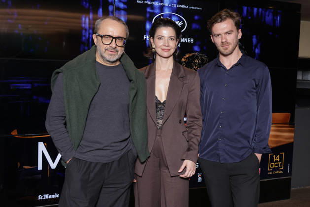 Exclusive - Minotaure Premiere - Paris Exclusive - Andrei Zviaguintsev, Iris Lebedeva and Yuriy Zavalnyouk attend the photocall for the premiere of The Minotaure held at the UGC Les Halles Cinema in Paris, France on October 8, 2026. Photo by David Boyer ABACAPRESS.COM Paris France Copyright: xBoyerxDavid ABACAx