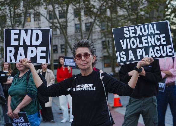 Stop sexual violence day of action rally takes place in Manhattan s Foley Square following Cornell lawsuit NEW YORK, UNITED STATES - OCTOBER 08: A Stop sexual violence day of action rally takes place in Foley Square, Manhattan, on Thursday, October 8, 2026, in the wake of Cornell University rape accusations in New York City, U.S. Selcuk Acar Anadolu New York United States. Editorial use only. Please get in touch for any other usage.  Copyright: x2026xAnadoluxSelcukxAcarx