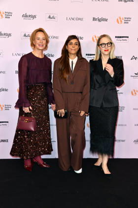 Julia Becker, Collien Fernandes und Susanna Riethmuller bei der Verleihung der Brigitte Award 2026 im Kino International in Berlin am 08.10.2026
