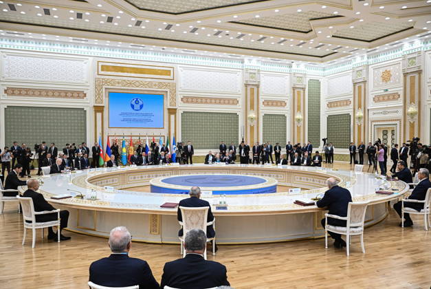 TURKMENISTAN, BALKAN PROVINCE - OCTOBER 9, 2026: A narrow-format meeting of the CIS Council of Heads of State takes place in Turkmenbashi Turkmenistan  - ZUMAt113 20261009_zaa_t113_088 Copyright: xSergeixBobylevx