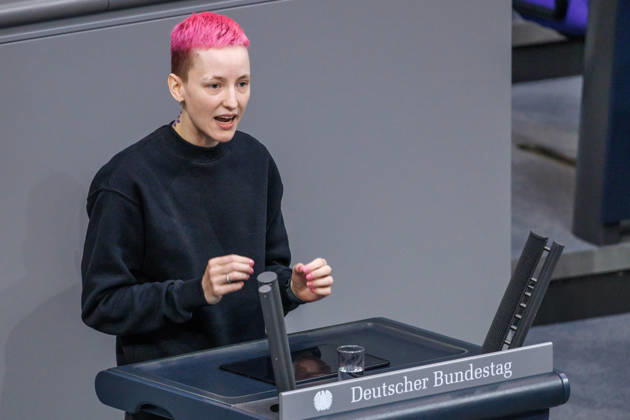 Bundestag Rebecca Lenhard (B90 Gruene) im Deutschen Bundestag am 09.10.26 in Berlin. Berlin Berlin Deutschland Bundestag