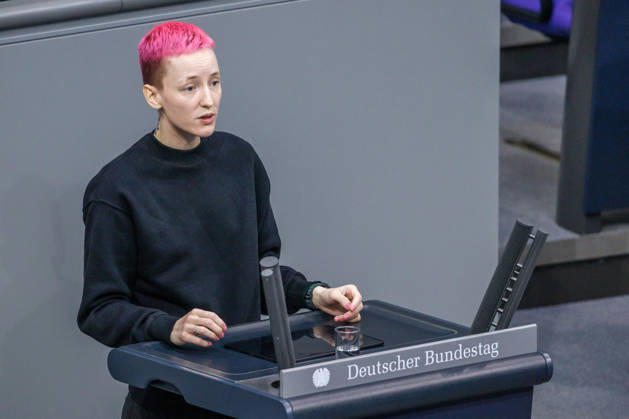 Bundestag Rebecca Lenhard (B90 Gruene) im Deutschen Bundestag am 09.10.26 in Berlin. Berlin Berlin Deutschland Bundestag
