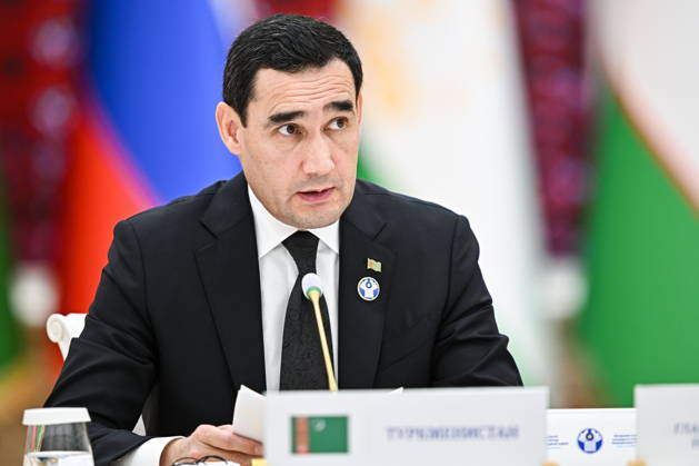 TURKMENISTAN, BALKAN PROVINCE - OCTOBER 9, 2026: Turkmenistan s President Serdar Berdimuhamedow attends a narrow-format meeting of the CIS Council of Heads of State in Turkmenbashi Turkmenistan  - ZUMAt113 20261009_zaa_t113_146 Copyright: xSergeixBobylevx