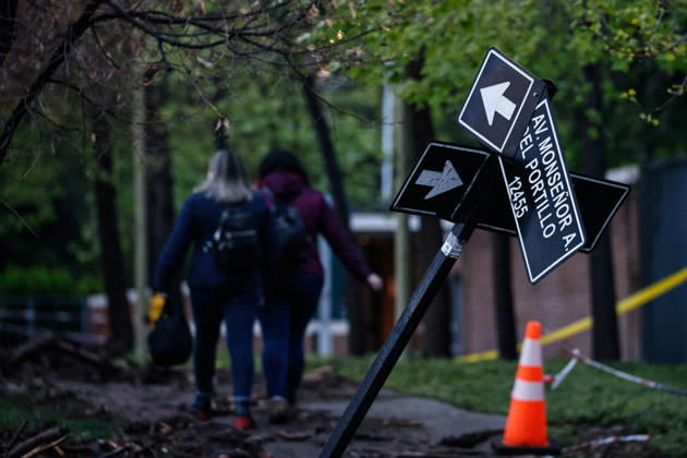 Santiago, October 9, 2026: Consequences of a mudslide that affected the area from San Carlos de Apoquindo to Los Dominicos in the Las Condes district, causing widespread damage and sweeping away vehicles and people. Diego Martin Aton, Chile, Aton 1198062 jpeg Copyright: DIEGOxMARTIN ATONxCHILE