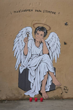Maricarmen Forever, the new artwork by street artist TVBoy in Barcelona The artwork Maricarmen Forever by street artist TVBoy, as of October 9, 2026, in Barcelona, Catalonia, Spain. Street artist TVBoy has portrayed Maricarmen with angel wings and a key in her hand, paying tribute to the elderly woman who was evicted from her apartment a few weeks ago following her death, with the phrase Maricarmen Forever OCTOBER 9, 2026 Barcelona Catalonia Barcelona Catalonia Spain Copyright: xDavidxZorrakinox 7831533