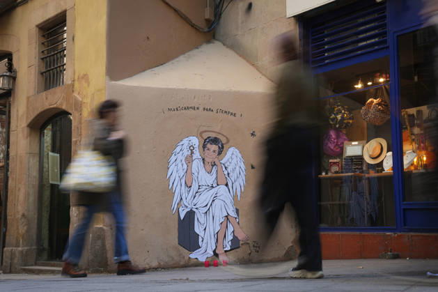 Maricarmen Forever, the new work by street artist TVBoy in Barcelona The work Maricarmen Forever by street artist TVBoy, as of October 9, 2026, in Barcelona, Catalonia, Spain. Street artist TVBoy has depicted Maricarmen with angel wings and a key in her hand, paying tribute to the elderly woman who was evicted from her apartment a few weeks ago following her death, with the phrase Maricarmen Forever OCTOBER 9, 2026 Barcelona Catalonia Barcelona Catalonia Spain Copyright: xDavidxZorrakinox 7831546