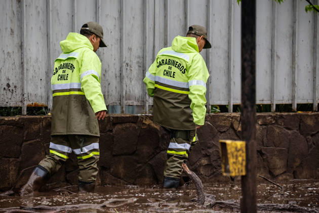 Santiago, October 9, 2026: Consequences of a mudslide that affected the area from San Carlos de Apoquindo to Los Dominicos in the Las Condes district, causing widespread damage and sweeping away vehicles and people. Diego Martin Aton, Chile, Aton 1198103 jpeg  Copyright: DIEGOxMARTIN ATONxCHILE