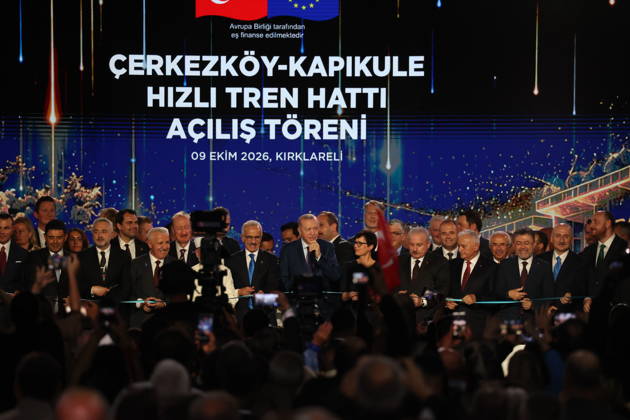 Turkish President Recep Tayyip Erdogan KIRKLARELI, TURKIYE - OCTOBER 9: Turkish President Recep Tayyip Erdogan attends the Cerkezkoy-Kapikule High-Speed Railway Line Opening Ceremony in Kirklareli, Turkiye on October 9, 2026. Ozgun Tiran Anadolu Kirklareli Turkey. Editorial use only. Please get in touch for any other usage.  Copyright: x2026xAnadoluxOzgunxTiranx