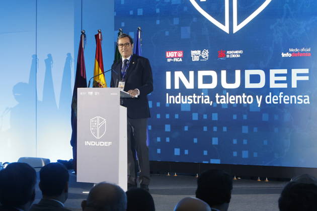 King Felipe VI Closes the Indudef 2026 Defense Industry Congress in Córdoba The president of the Spanish Confederation of Business Organizations (CEOE), Antonio Garamendi, speaks at the closing ceremony of the Indudef 2026 Defense Industry Congress on October 9, 2026, in Córdoba, Andalusia, Spain. Over the course of three days, Indudef has brought together companies involved in defense, technology, and innovation, in addition to panel discussions, professional meetings, and spaces designed to foster collaboration and networking. OCTOBER 9, 2026 Córdoba, Andalusia, Spain Córdoba, Andalusia, Spain Spain Copyright: xMaderoxCuberox 7831698