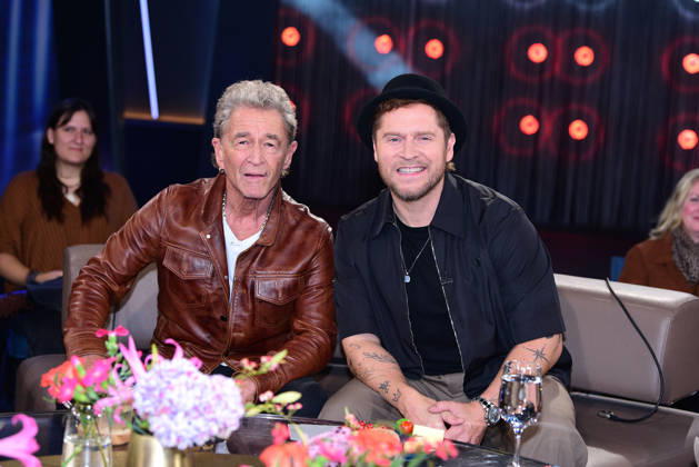 Peter Maffay and Johannes Oerding during the NDR Talk Show on October 9, 2026 at NDR Studio Lokstedt in Hamburg, Germany NDR Talk Show in Hamburg, Germany